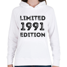 PRINTFASHION 1991 - Női kapucnis pulóver - Fehér női pulóver, kardigán