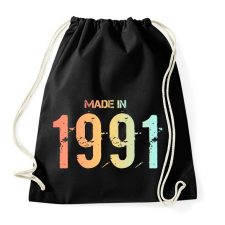 PRINTFASHION 1991 - Sportzsák, Tornazsák - Fekete tornazsák