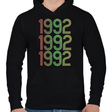 PRINTFASHION 1992 - Férfi kapucnis pulóver - Fekete