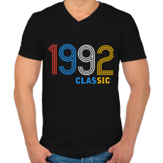 PRINTFASHION 1992 - Férfi V-nyakú póló - Fekete