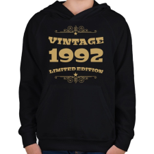 PRINTFASHION 1992 - Gyerek kapucnis pulóver - Fekete gyerek pulóver, kardigán