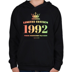 PRINTFASHION 1992 - Gyerek kapucnis pulóver - Fekete