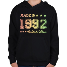 PRINTFASHION 1992 - Gyerek kapucnis pulóver - Fekete gyerek pulóver, kardigán