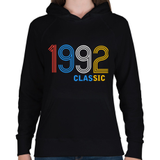 PRINTFASHION 1992 - Női kapucnis pulóver - Fekete