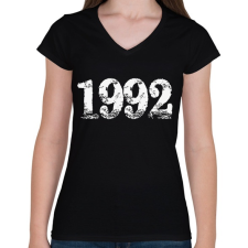 PRINTFASHION 1992 - Női V-nyakú póló - Fekete női póló