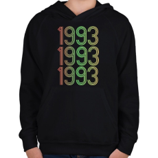 PRINTFASHION 1993 - Gyerek kapucnis pulóver - Fekete