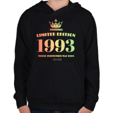 PRINTFASHION 1993 - Gyerek kapucnis pulóver - Fekete gyerek pulóver, kardigán