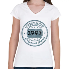 PRINTFASHION 1993 - Női V-nyakú póló - Fehér női póló