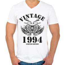 PRINTFASHION 1994 - Férfi V-nyakú póló - Fehér