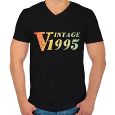 PRINTFASHION 1995 - Férfi V-nyakú póló - Fekete