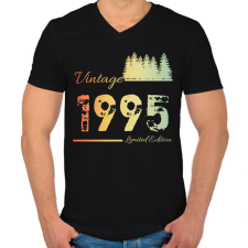 PRINTFASHION 1995 - Férfi V-nyakú póló - Fekete férfi póló