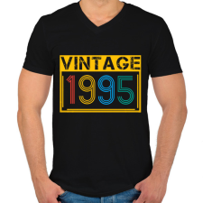 PRINTFASHION 1995 - Férfi V-nyakú póló - Fekete férfi póló