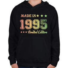 PRINTFASHION 1995 - Gyerek kapucnis pulóver - Fekete