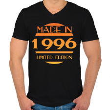 PRINTFASHION 1996 - Férfi V-nyakú póló - Fekete férfi póló