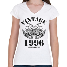 PRINTFASHION 1996 - Női V-nyakú póló - Fehér