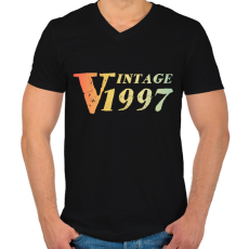 PRINTFASHION 1997 - Férfi V-nyakú póló - Fekete