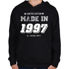 PRINTFASHION 1997 - Gyerek kapucnis pulóver - Fekete gyerek pulóver, kardigán