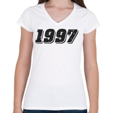 PRINTFASHION 1997 - Női V-nyakú póló - Fehér