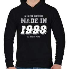 PRINTFASHION 1998 - Férfi kapucnis pulóver - Fekete