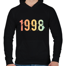 PRINTFASHION 1998 - Férfi kapucnis pulóver - Fekete