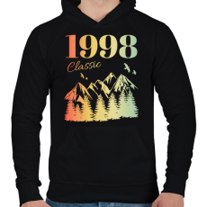 PRINTFASHION 1998 - Férfi kapucnis pulóver - Fekete