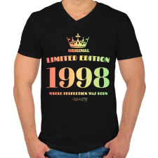 PRINTFASHION 1998 - Férfi V-nyakú póló - Fekete férfi póló