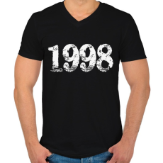 PRINTFASHION 1998 - Férfi V-nyakú póló - Fekete