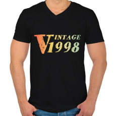 PRINTFASHION 1998 - Férfi V-nyakú póló - Fekete