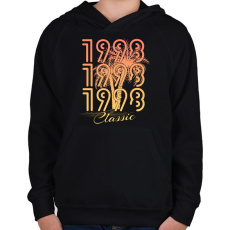 PRINTFASHION 1998 - Gyerek kapucnis pulóver - Fekete