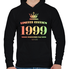 PRINTFASHION 1999 - Férfi kapucnis pulóver - Fekete férfi pulóver, kardigán