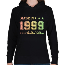 PRINTFASHION 1999 - Női kapucnis pulóver - Fekete női pulóver, kardigán