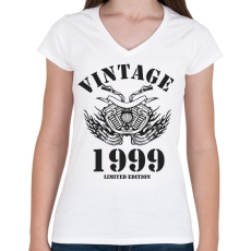 PRINTFASHION 1999 - Női V-nyakú póló - Fehér