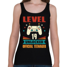 PRINTFASHION 19 éves gamer - Női atléta - Fekete női trikó