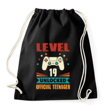 PRINTFASHION 19 éves gamer - Sportzsák, Tornazsák - Fekete tornazsák