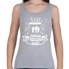 PRINTFASHION 19 lettem - Női atléta - Sport szürke női trikó