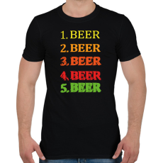 PRINTFASHION 1-5 Beer - Férfi póló - Fekete