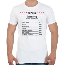 PRINTFASHION #1 Anya összetevők - Férfi póló - Fehér