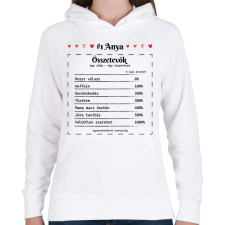 PRINTFASHION #1 Anya összetevők - Női kapucnis pulóver - Fehér női pulóver, kardigán