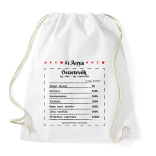 PRINTFASHION #1 Anya összetevők - Sportzsák, Tornazsák - Fehér tornazsák