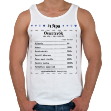 PRINTFASHION #1 Apa összetevők - Férfi atléta - Fehér atléta, trikó
