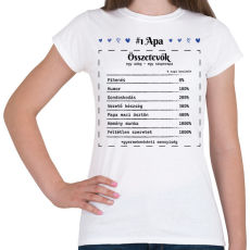 PRINTFASHION #1 Apa összetevők - Női póló - Fehér