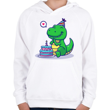 PRINTFASHION 1 éves dínó baba - Gyerek kapucnis pulóver - Fehér gyerek pulóver, kardigán