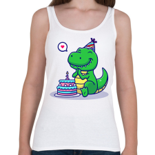 PRINTFASHION 1 éves dínó baba - Női atléta - Fehér női trikó