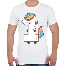 PRINTFASHION 1 éves unikornis - Férfi póló - Fehér