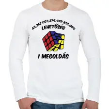 PRINTFASHION 1 megoldás - Férfi hosszú ujjú póló - Fehér férfi póló