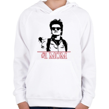 PRINTFASHION #1 Mom - Stranger Things - Gyerek kapucnis pulóver - Fehér gyerek pulóver, kardigán