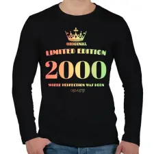PRINTFASHION 2000 - Férfi hosszú ujjú póló - Fekete férfi póló