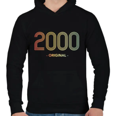 PRINTFASHION 2000 - Férfi kapucnis pulóver - Fekete