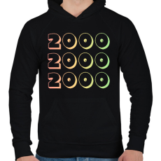 PRINTFASHION 2000 - Férfi kapucnis pulóver - Fekete