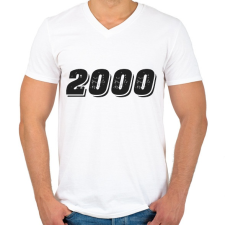 PRINTFASHION 2000 - Férfi V-nyakú póló - Fehér férfi póló